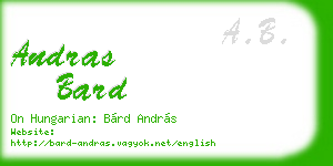 andras bard business card